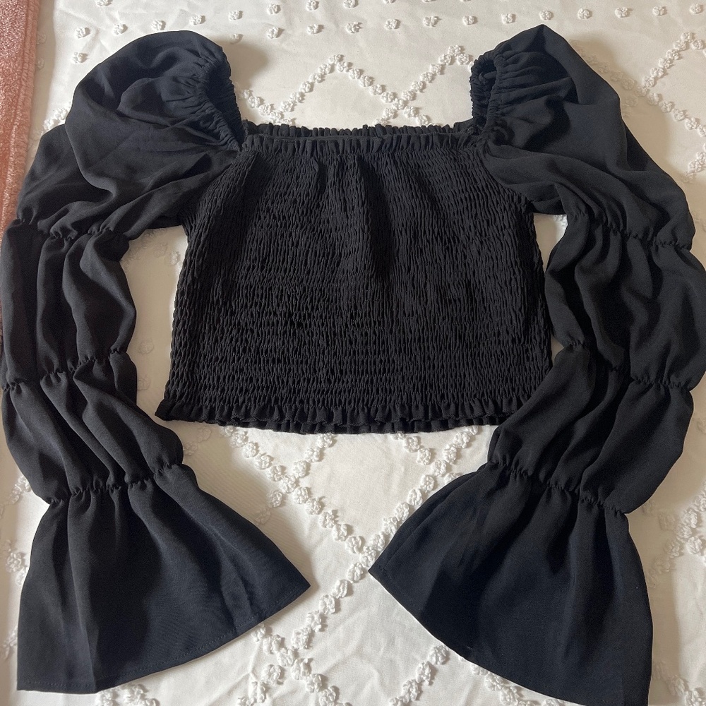 Black rubber long sleeve shirt